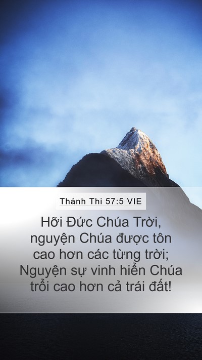 Thánh Thi 57:5 VIE Bible Verse Image