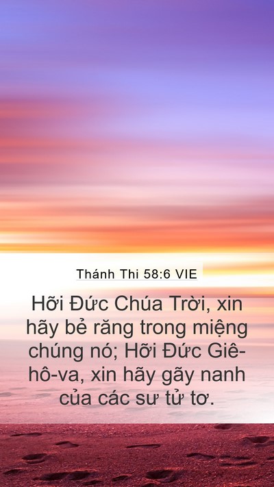 Thánh Thi 58:6 VIE Bible Verse Image