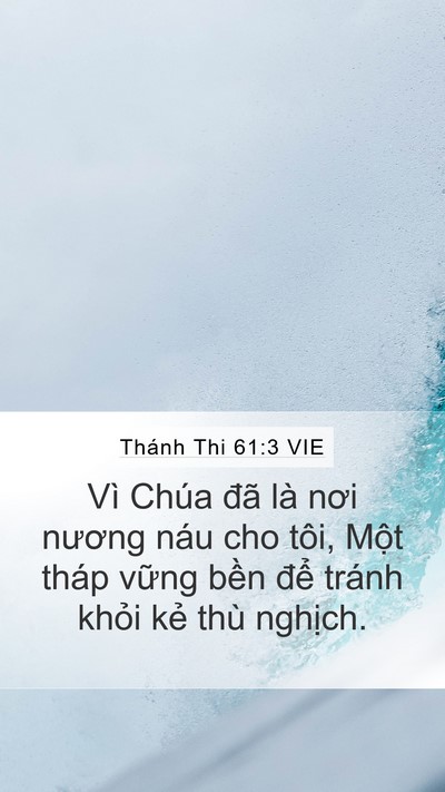 Thánh Thi 61:3 VIE Bible Verse Image