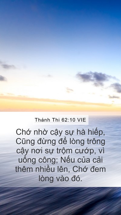 Thánh Thi 62:10 VIE Bible Verse Image