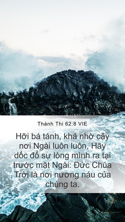 Thánh Thi 62:8 VIE Bible Verse Image