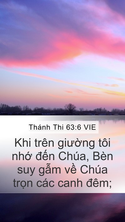 Thánh Thi 63:6 VIE Bible Verse Image