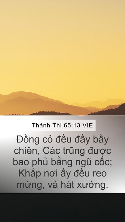 Thánh Thi 65:13 VIE Bible Verse Image