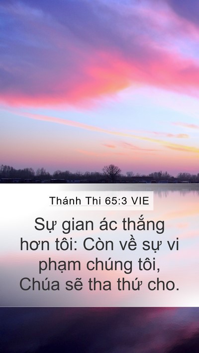 Thánh Thi 65:3 VIE Bible Verse Image