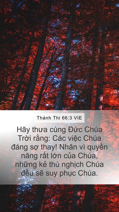 Thánh Thi 66:3 VIE Bible Verse Image