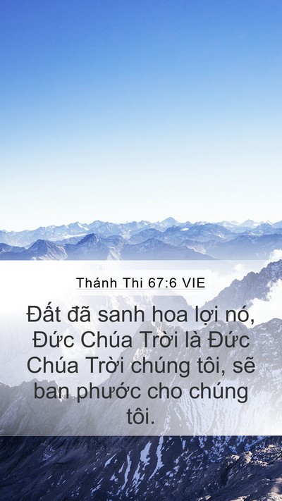 Thánh Thi 67:6 VIE Bible Verse Image