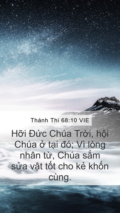 Thánh Thi 68:10 VIE Bible Verse Image