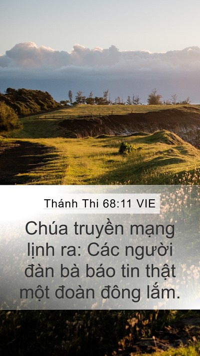Thánh Thi 68:11 VIE Bible Verse Image