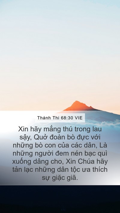 Thánh Thi 68:30 VIE Bible Verse Image