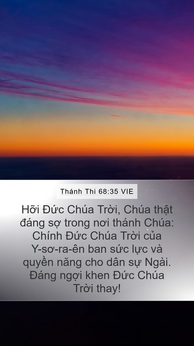 Thánh Thi 68:35 VIE Bible Verse Image