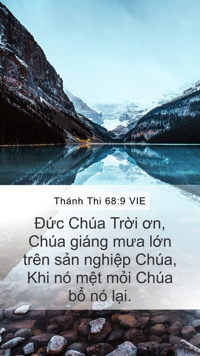 Thánh Thi 68:9 VIE Bible Verse Image