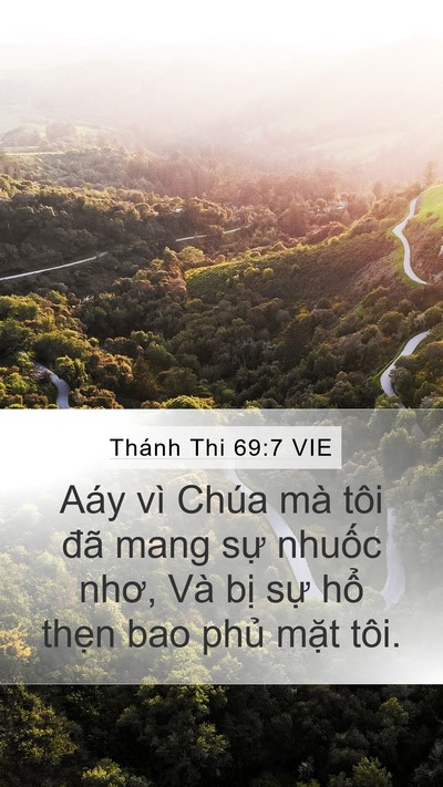 Thánh Thi 69:7 VIE Bible Verse Image