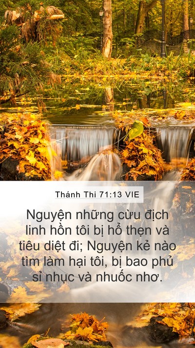 Thánh Thi 71:13 VIE Mobile Phone Wallpaper - Nguyện những cừu địch linh hồn tôi - Mobile Bible Verse Wallpaper