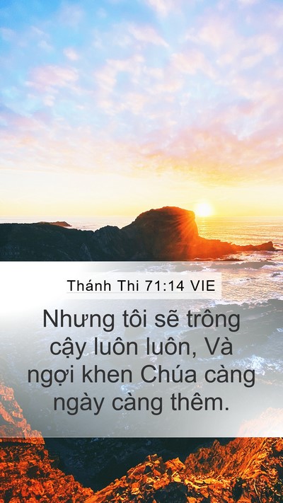 Thánh Thi 71:14 VIE Mobile Phone Wallpaper - Nhưng tôi sẽ trông cậy luôn luôn, Và - Mobile Bible Verse Wallpaper