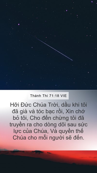 Thánh Thi 71:18 VIE Bible Verse Image