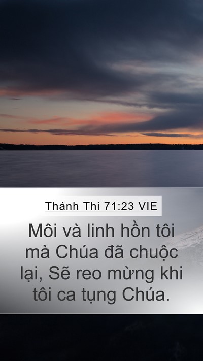 Thánh Thi 71:23 VIE Bible Verse Image