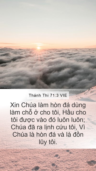 Thánh Thi 71:3 VIE Mobile Phone Wallpaper - Xin Chúa làm hòn đá dùng làm chỗ ở cho - Mobile Bible Verse Wallpaper