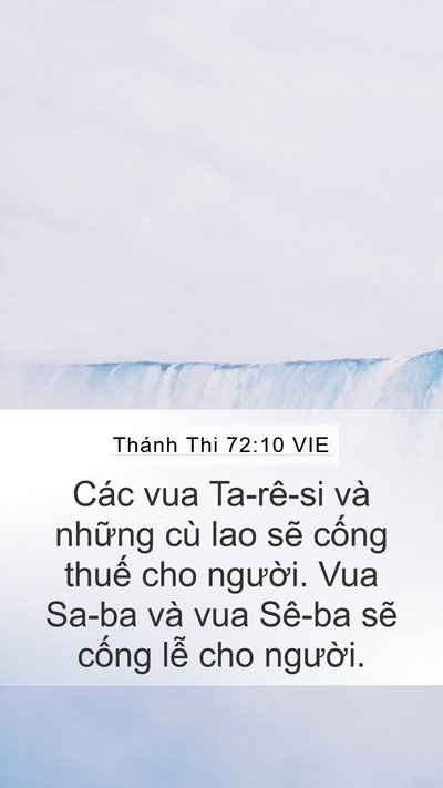 Thánh Thi 72:10 VIE Bible Verse Image