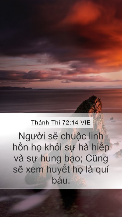 Thánh Thi 72:14 VIE Bible Verse Image