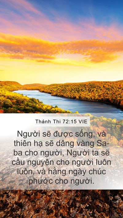 Thánh Thi 72:15 VIE Bible Verse Image