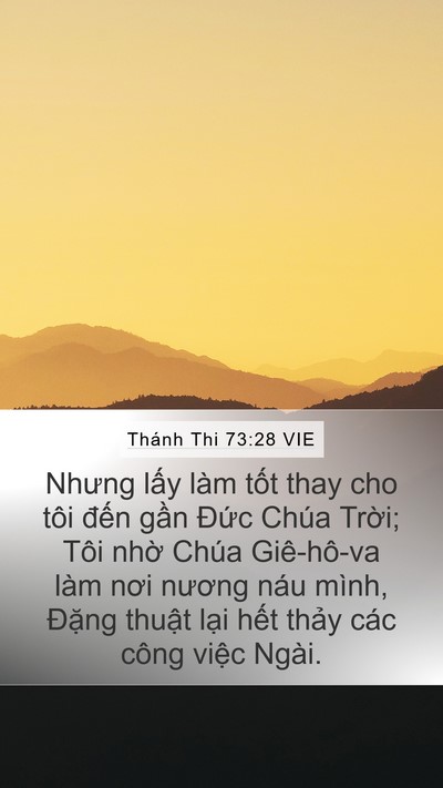 Thánh Thi 73:28 VIE Bible Verse Image