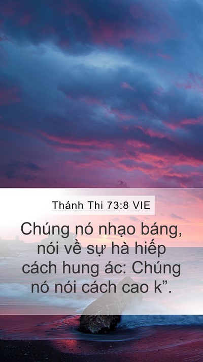 Thánh Thi 73:8 VIE Bible Verse Image