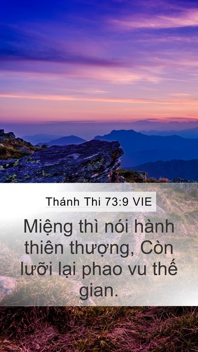 Thánh Thi 73:9 VIE Bible Verse Image