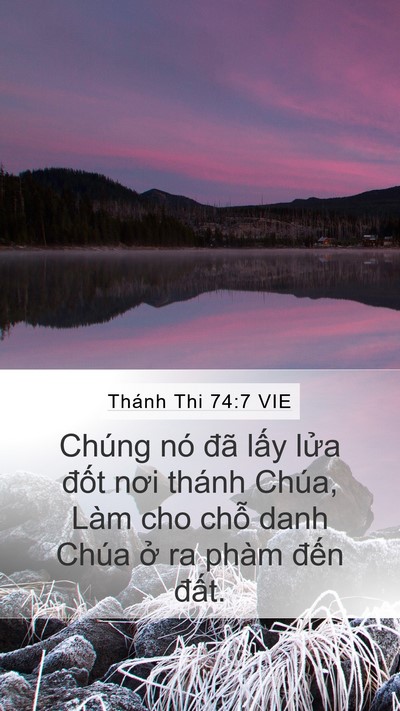 Thánh Thi 74:7 VIE Bible Verse Image