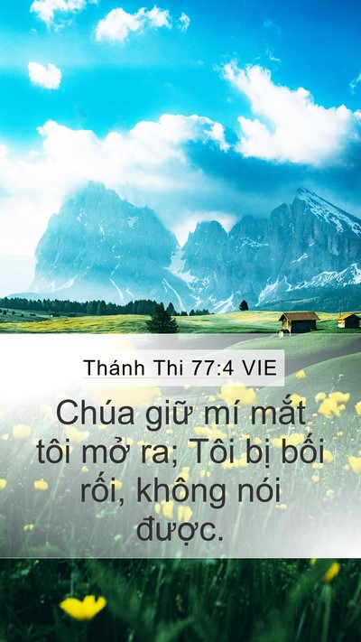 Thánh Thi 77:4 VIE Bible Verse Image