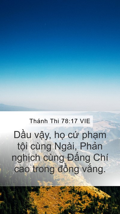Thánh Thi 78:17 VIE Bible Verse Image