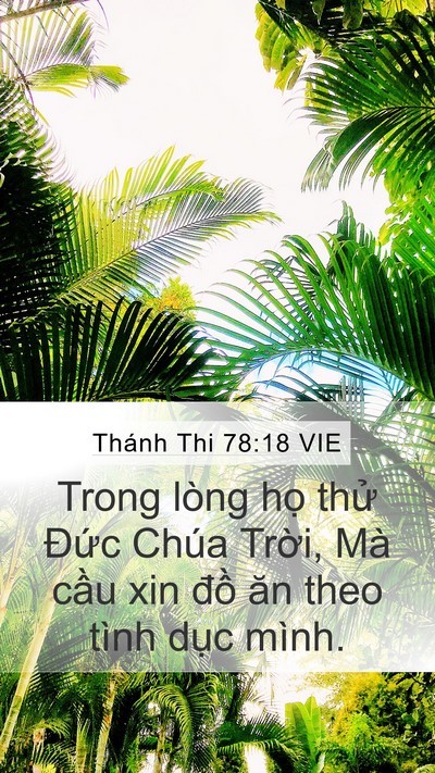 Thánh Thi 78:18 VIE Bible Verse Image