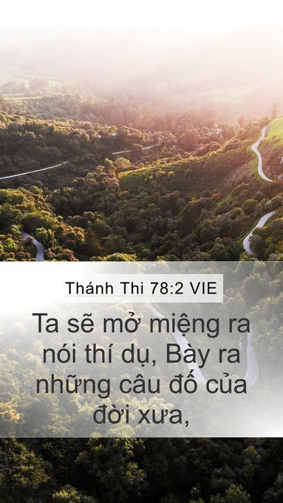 Thánh Thi 78:2 VIE Bible Verse Image