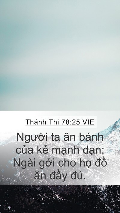 Thánh Thi 78:25 VIE Bible Verse Image