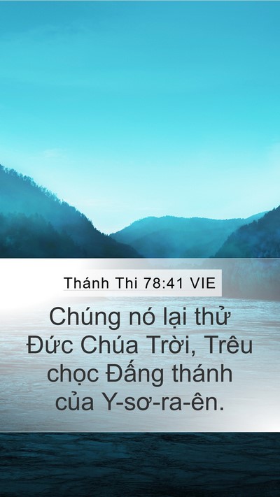 Thánh Thi 78:41 VIE Bible Verse Image