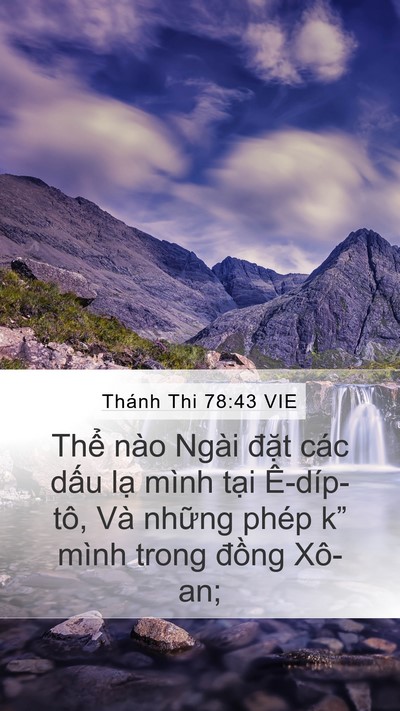 Thánh Thi 78:43 VIE Bible Verse Image