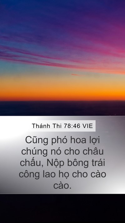 Thánh Thi 78:46 VIE Mobile Phone Wallpaper - Cũng phó hoa lợi chúng nó cho châu chấu, - Mobile Bible Verse Wallpaper