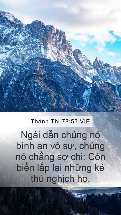 Thánh Thi 78:53 VIE Bible Verse Image