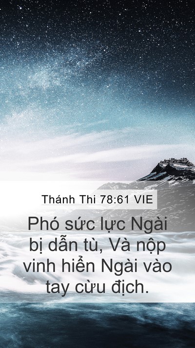 Thánh Thi 78:61 VIE Bible Verse Image