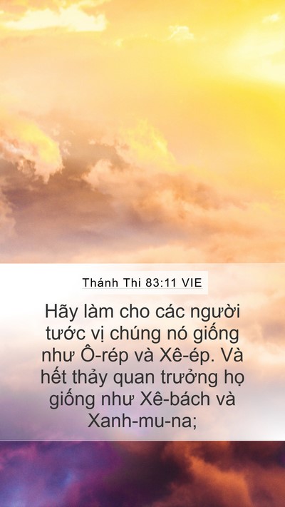 Thánh Thi 83:11 VIE Bible Verse Image