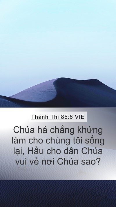 Thánh Thi 85:6 VIE Bible Verse Image