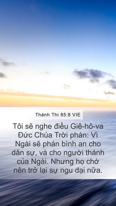 Thánh Thi 85:8 VIE Bible Verse Image