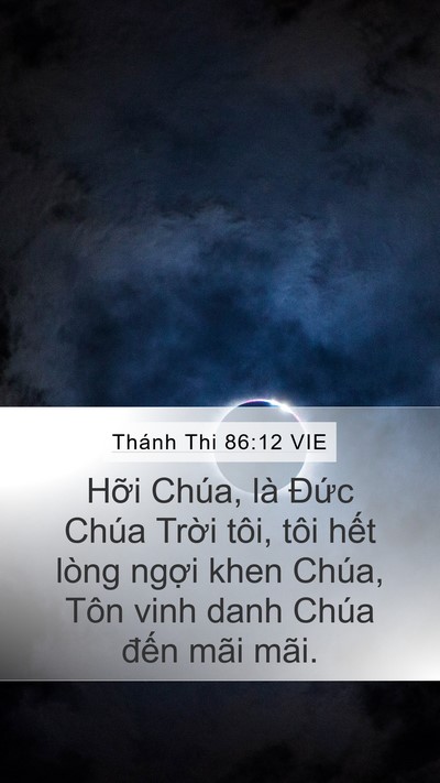 Thánh Thi 86:12 VIE Bible Verse Image
