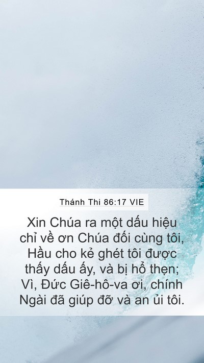 Thánh Thi 86:17 VIE Bible Verse Image