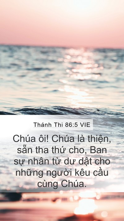 Thánh Thi 86:5 VIE Bible Verse Image