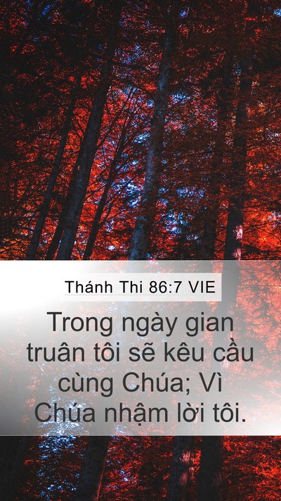 Thánh Thi 86:7 VIE Bible Verse Image
