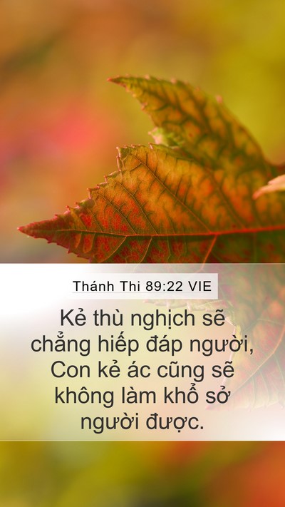 Thánh Thi 89:22 VIE Bible Verse Image