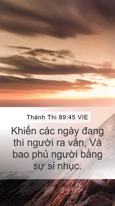 Thánh Thi 89:45 VIE Bible Verse Image