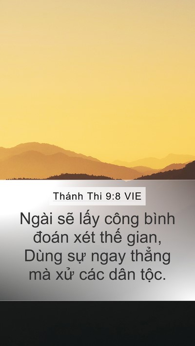 Thánh Thi 9:8 VIE Bible Verse Image