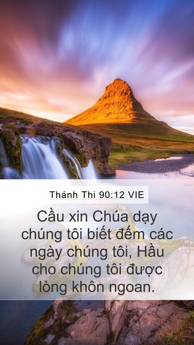 Thánh Thi 90:12 VIE Bible Verse Image