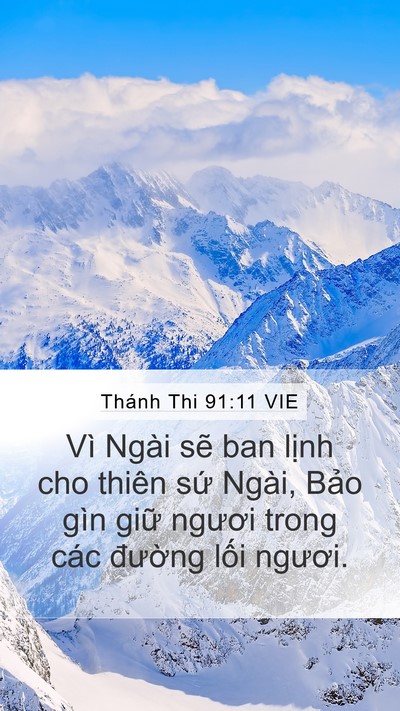 Thánh Thi 91:11 VIE Bible Verse Image